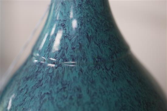 A Chinese robins egg glazed vase, probably Yongzheng/Qianlong period, H. 27.5cm